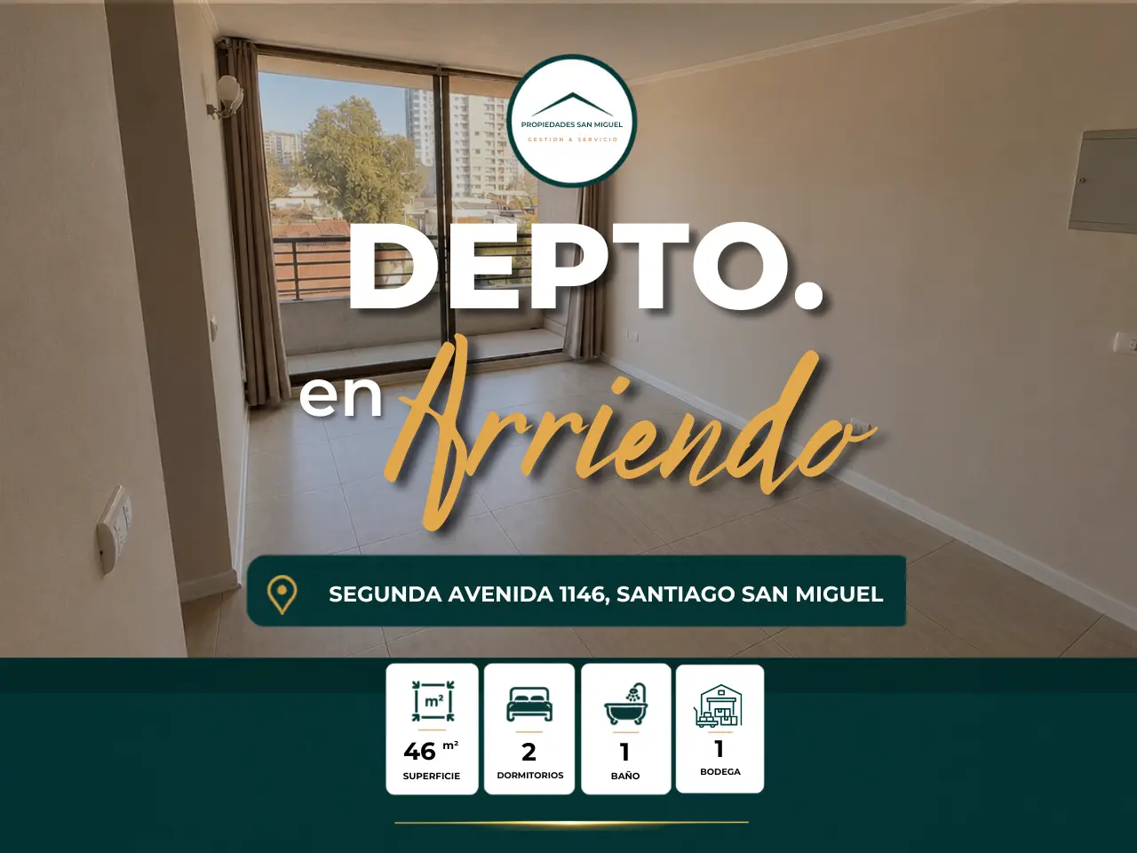 Se Arrienda DPTO 2D, 1B, Bod, 2da AVENIDA. disponible desde 1 Agosto