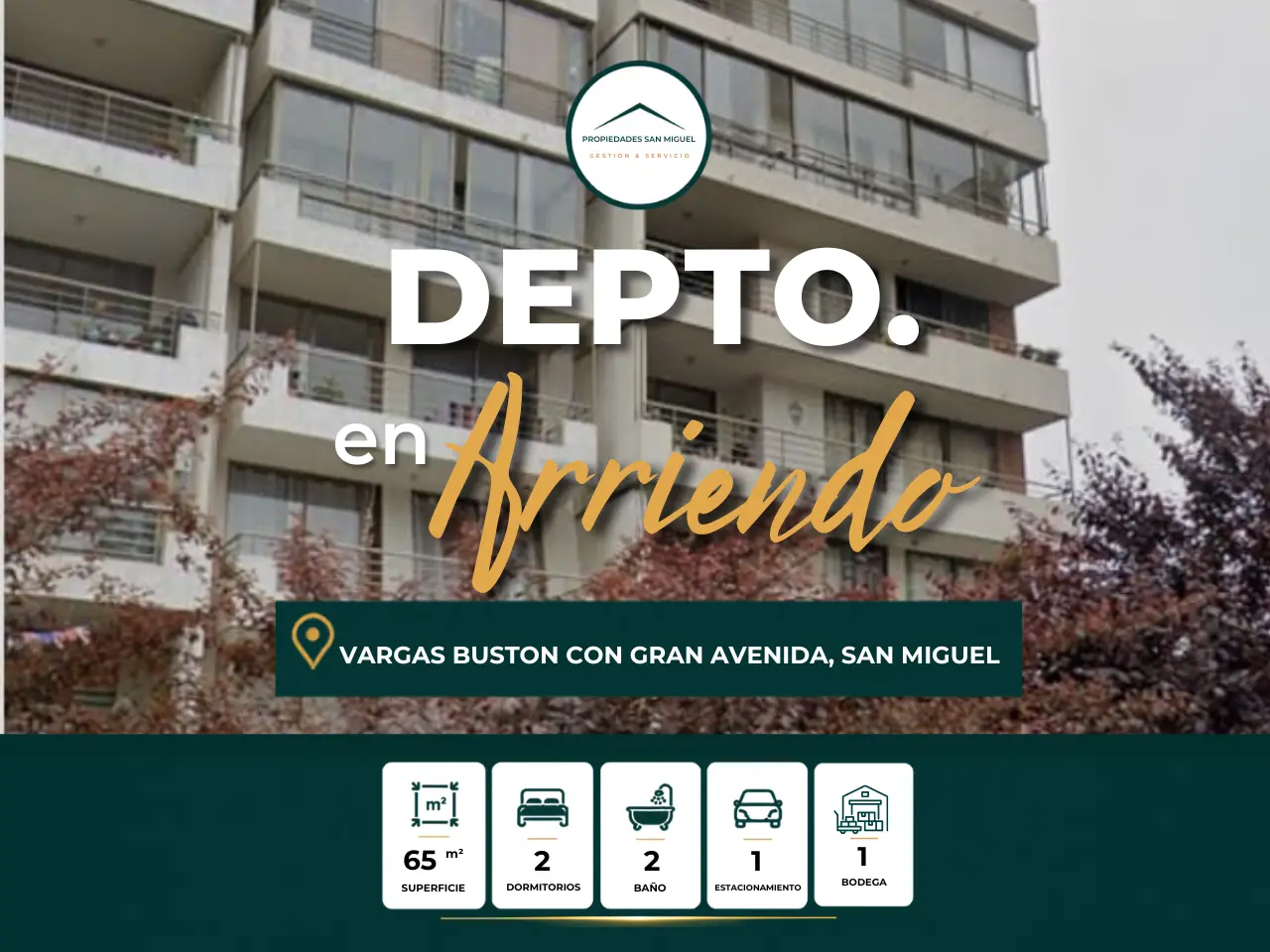 DEPTO EN arriendo (formato web.) (9) Se Arrienda Depto 2D,2B, Estacionamiento y bodega Vargas Buston 976, San Miguel